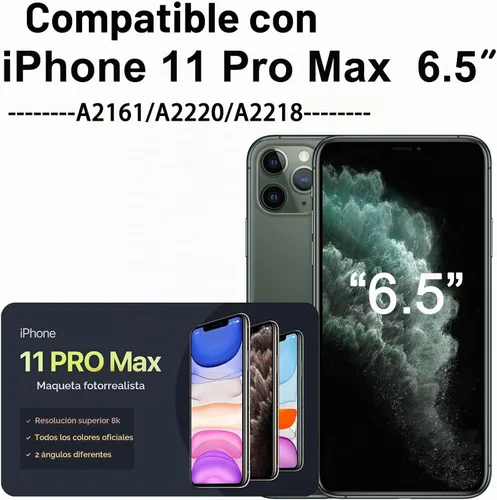 Vista 2 de [OLED] para iPhone 11 PRO MAX Reemplazo de pantalla de 6.5 pulgadas [NO LCD] Pantalla 3D Touch Frame Asamblea digitalizador con kit de reparación