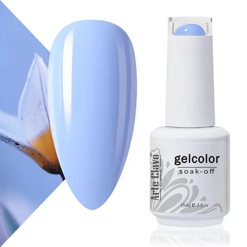 Vista 56 de Arte Clavo Pearlescent Nude Gel Nail Polish 15ml - HEMA Free Soak off UV LED Nail Gel for Manicure, DIY Nail Art, Home Salon Use 11029