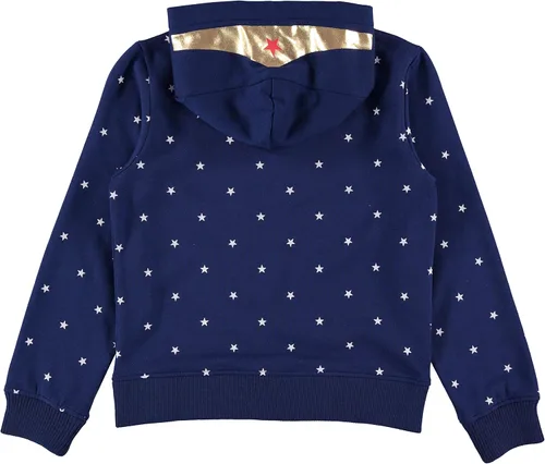 Vista 3 de Sudadera con capucha de mujer maravilla para niñas talla 4-16
