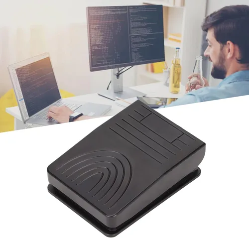 Vista 4 de Luqeeg Pedal de interruptor de pie USB, interruptor de pie ergonómico de control multimedia, teclado de soporte, mouse, juegos, función de cuerda
