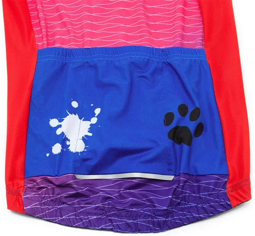 Vista 6 de Hotlion Conjunto de camiseta de ciclismo para mujer de manga corta con bolsillo