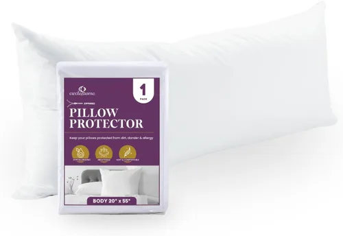 Vista 67 de CirclesHome Juego de 4 protectores de almohada estándar con cremallera, fundas de almohada transpirables 100% algodón, protegen las almohadas