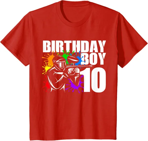 Vista 3 de Camiseta de 10 años de antigüedad, fiesta de cumpleaños para niños, Negro, S