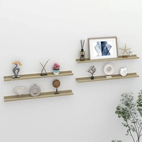 Vista 65 de Estantes de oficina, estantes de baño, estantes de almacenamiento, 4 piezas, color negro, 15.7 x 3.5 x 1.2 pulgadas, adecuados para decoración