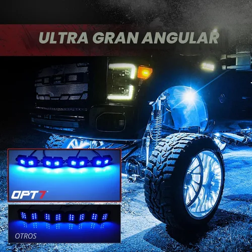 Vista 7 de OPT7 Photon 8-Pod RGB LED Luces de roca de aluminio