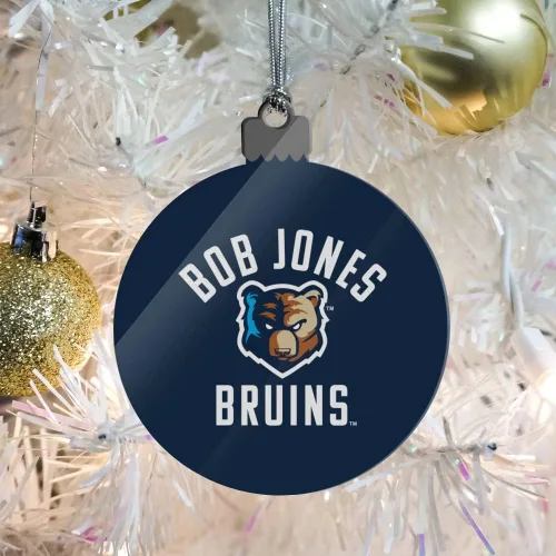 Vista 6 de GRAPHICS & MORE Bob Jones University Bruins Logo Acrílico Árbol de Navidad Adorno de vacaciones