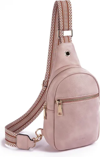 Vista 50 de Telena Riñonera pequeña para mujer, de cuero, cangureras, bolsa de pecho para mujer