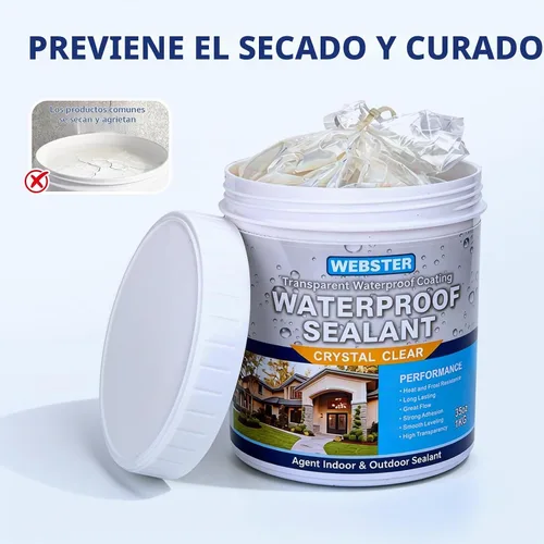 Vista 7 de Revestimiento impermeable transparente, sellador invisible de 35 onzas (2.2 libras), revestimiento transparente a prueba de fugas para techo, pared