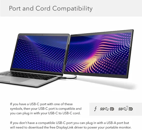 Vista 6 de SideTrak Swivel Pro - Monitor portátil ultra delgado de 13.3 pulgadas, pantallas para laptop FHD IPS 1080p con soporte + bisagra giratoria patentada