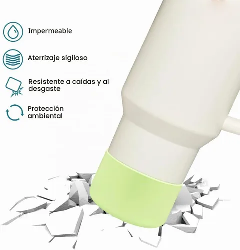 Vista 3 de HEYSKAY Base protectora de silicona para botas Stanley Quencher Adventure de 40 onzas y vaso Stanley IceFlow de 20 onzas y 30 onzas, y compatible 2