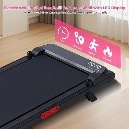 Vista 2 de Walking Pad with Incline and Handle Bar, 2026 Upgrade Electric Small Walking Pads Treadmills with Handles, Compact Treadmills for Home Small Spaces