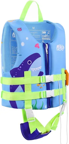 Vista 7 de MoKo Swimming Vest for Kids 20-30-50-77 lbs, Children Swim Vests Water Activity Equipment Cute Pattern Watersports Swimming Device for Toddlers Boys