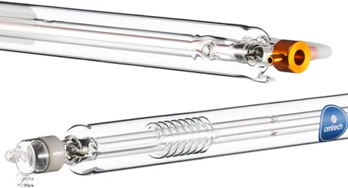Vista 11 de OMTech Tubo láser de CO2 de 50 W para grabador láser y máquina cortadora, tubo cortador láser de 33.465 in y 1.969 in de diámetro con vidrio
