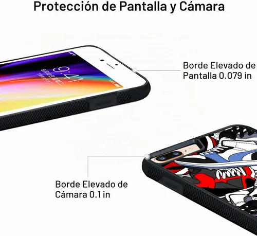 Vista 6 de Cool Shoe - Funda de teléfono para iPhone 8 Plus y iPhone 7 Plus para adolescentes, niños, hombres, niños, 5.5 pulgadas Estuche negro