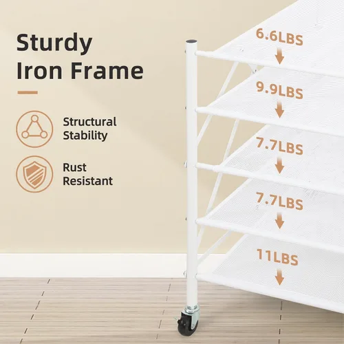 Vista 14 de STORAGE MANIAC Estante para Secar Suéteres, Estante de Secar Ropa de Malla, Estante de Secar Ropa de lavandería Apilable, Secador Plano