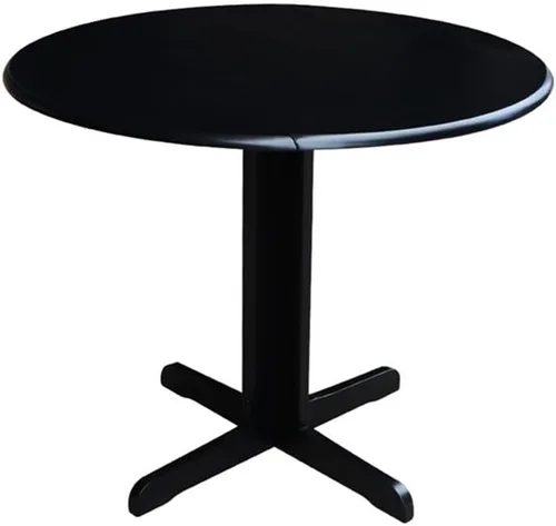 Vista 10 de International Concepts - Mesa de comedor de doble hoja caída, 36 pulgadas, color negro