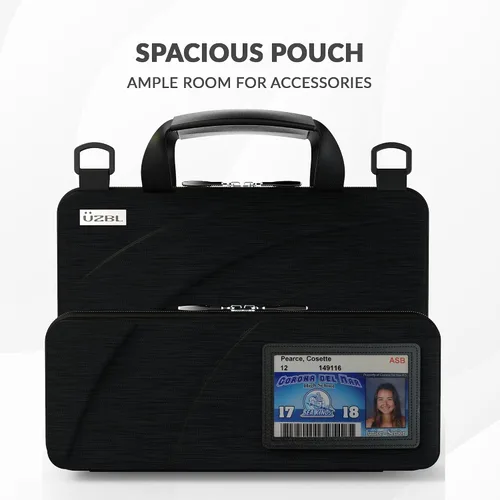 Vista 7 de UZBL Funda rígida protectora para Chromebook de 13 a 14 pulgadas con bolsa para accesorios y correa de hombro ajustable (paquete de 20)