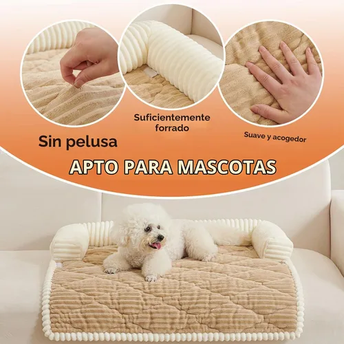 Vista 5 de HAOMAIJIA - Sofá para Perros Pequeños, Funda Antideslizante para Sofá de Mascotas Gruesa, Suave y Lavable, Protector de Sofá para Perros Todo