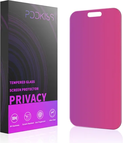 Vista 8 de PDDKISS Protector de pantalla de privacidad compatible con iPhone 12/iPhone 12 Pro, vidrio templado de 6.1 pulgadas, gradiente rosa, antiespía, anti