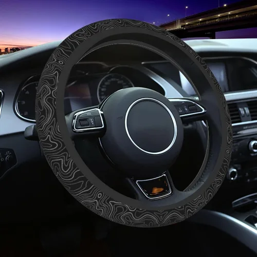 Vista 11 de Funda para Volante de Azulejos Mexicanos Coloridos Accesorios de Automóvil Lindos para Mujeres Niñas Femenino Universal 15 Pulgadas Neopreno