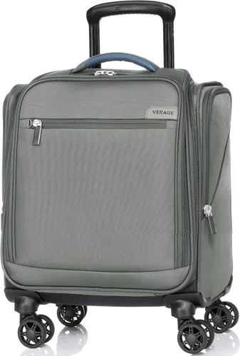 Vista 29 de Verage Equipaje de mano debajo del asiento de 14 pulgadas con ruedas giratorias y puerto de carga USB, maleta con ruedas para aerolíneas, bolsa Negro