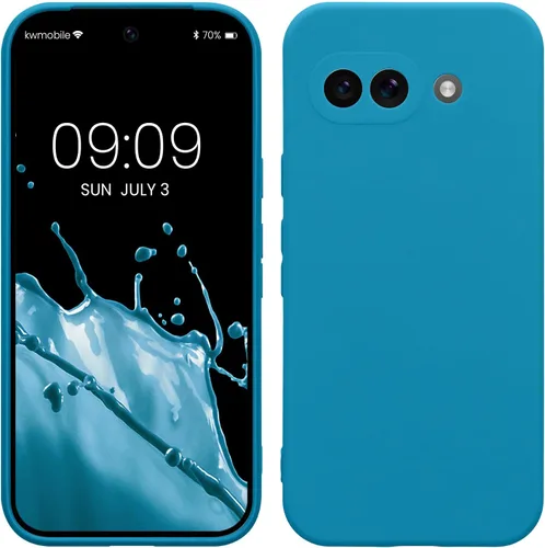 Vista 251 de kwmobile Funda compatible con Google Pixel 9 - Funda protectora delgada de TPU para teléfono - Acabado mate suave - Piedra antigua
