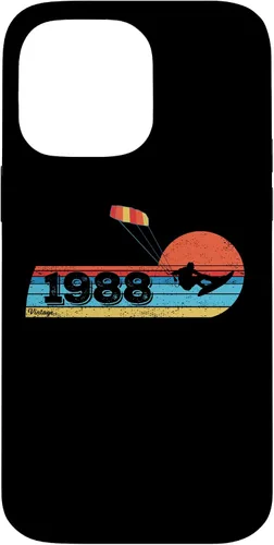 Vista 21 de Kitesurfer Kitesurfing Birthday Vintage 1988 Born Kitesurf Case for iPhone 16