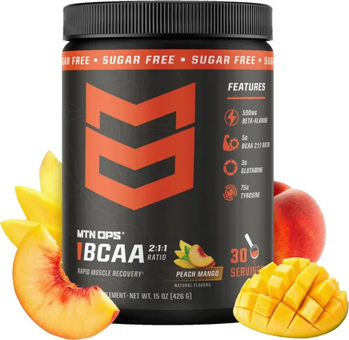 Vista 9 de MTN OPS BCAA Powder - Suplemento en polvo de aminoácidos 2:1:1 para una rápida recuperación muscular y reparación sin azúcar ni gluten, 30