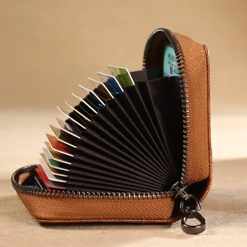 Vista 4 de Rfid - Tarjetero de cuero genuino para hombre