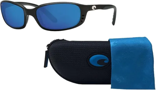 Vista 2 de Costa Brine 6S9017 Oval Sunglasses for Men + BUNDLE with Designer iWear Complimentary Eyewear Care Kit