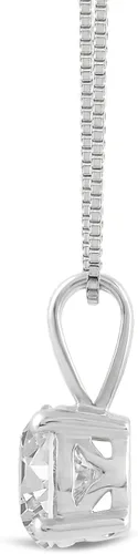 Vista 2 de Everyday Elegance 14K Gold Round, Princess and Heart Cubic Zirconia Solitaire Pendant Necklace