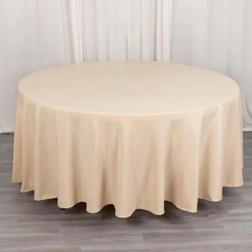 Vista 16 de Efavormart - Mantel redondo de poliéster de 90 pulgadas sin costuras de calidad comercial para banquetes de boda, restaurante