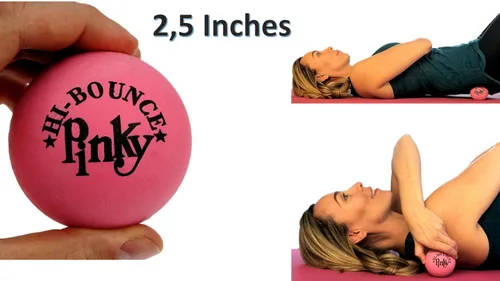 Vista 2 de JA-RU Super Bounce Pinky Ball (1 pelota hinchable) Juegos al aire libre y patio de recreo interior Juguetes para niños. Pelotas de estrés
