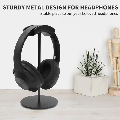 Vista 4 de Srhythm Soporte para auriculares, soporte de auriculares de metal para ahorrar espacio y mostrar