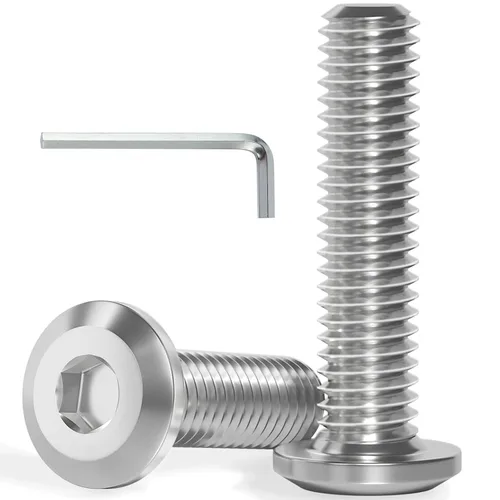 Vista 20 de VGBUY M6-1.0 x 8 mm 100 piezas Tornillos de cabeza plana con casquillo hexagonal, 304 de acero inoxidable 18-8, rosca completa, llave hexagonal