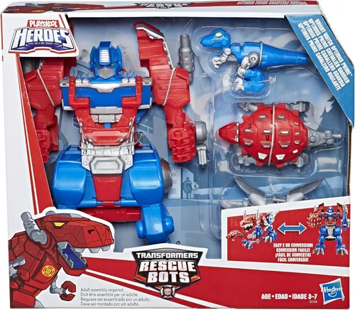 Vista 2 de Playskool Heroes Transformers Rescue Bots Reloj de caballero Optimus Prime