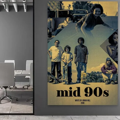 Vista 5 de CLBCIHWFN Póster de mediados de los años 90, película retro de comedia, drama, patinaje, película retro, para habitación, estética y arte de pared