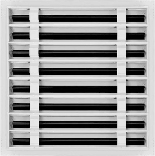 Vista 2 de BUILDMART - Cubierta de ventilación de CA moderna de 16 x 16 - Ventilación de aire blanca decorativa - Difusor de ranura lineal estándar - Rejilla