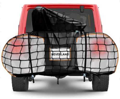 Vista 9 de NEVERLAND Funda para bicicleta para transporte en bastidor, cubierta de bicicleta para almacenamiento al aire libre, impermeable para todas