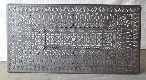 Vista 5 de Grand Tuscany - Juego de comedor de 9 piezas de aluminio fundido recubierto de polvo para patio al aire libre con mesa rectangular de 44 x 84