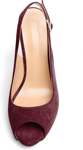 Vista 3 de YODEKS Zapatos de vestir de fiesta con tacón alto y plataforma para mujer