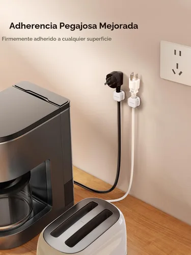 Vista 5 de Paquete de 12 Soportes Magnéticos para Cables, Organizador de Cables Clip para Cable para Gestión de Escritorio, JOYROOM Clip de Cable Ajustable