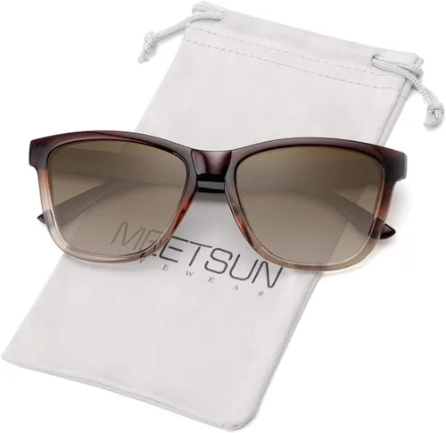 Vista 24 de Meetsun - Lentes de sol polarizados, unisex, modernos, con estilo de diseñador, clásico y retro A1 Negro Brillante