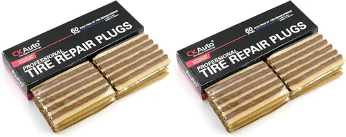 Vista 6 de CKAuto 30 piezas de 4 "cuerdas de reparación de neumáticos negros tapones