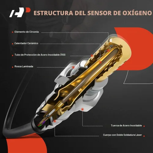 Vista 3 de A-Premium Sensor de oxígeno O2 compatible con Dodge Dakota 2005-2007, Durango 2006-2007 y Chrysler Aspen, Pacifica y Mitsubishi Raider 2006-2007