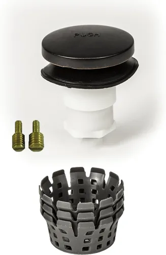 Vista 5 de Tapón de drenaje universal para bañera/tina con toque de pulgar (punta de pulgar, accionado por pie) Incluye accesorios de 3/8" y 5/16