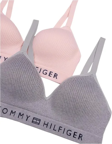 Vista 2 de Tommy Hilfiger Brasier sin costuras sin costuras y sin varillas para mujer, paquete de 2