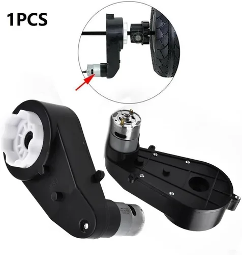 Vista 4 de 12V RS550 Electric Gearbox Motor 40000RPM 45W 5A with Metal Intermediate Gear for Ride On Car Replacement