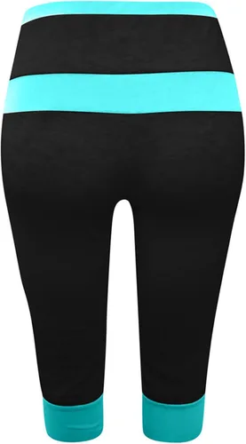 Vista 4 de Ganfancp Capris para mujer, casual, de verano, a la moda, ligeros, elásticos, con cordón, pantalones capri de talla grande