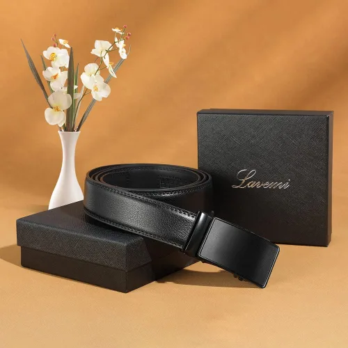 Vista 6 de Lavemi - Cinturón de cuero con hebilla automática, con elegante caja de regalo